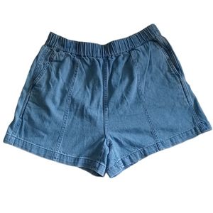 Madewell denim high rise pull on shorts